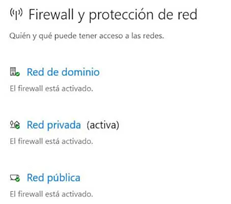 Red de dominio, Red privada y Red pública