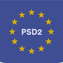 Bandera Unión Europea con palabra PSD2 dentro - Qué es PSD2